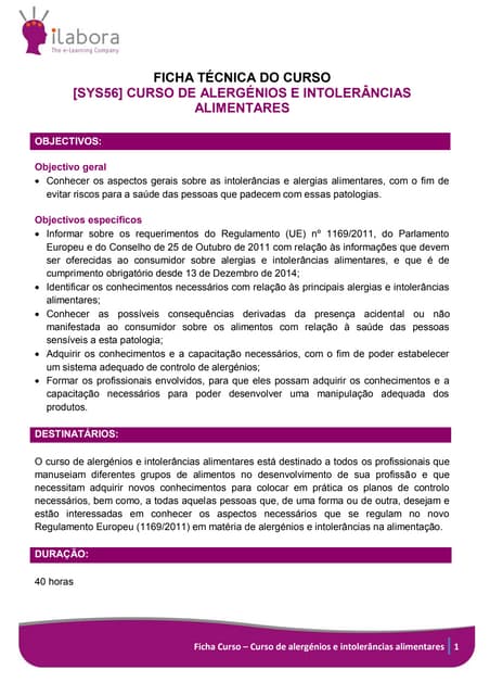 Ficha curso Alergénios e intolerânc...