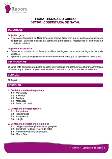 Curso Confeitaria de Natal