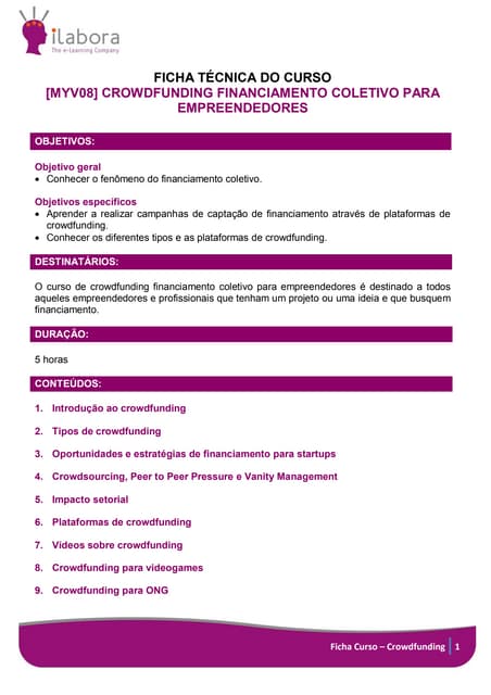 Curso crowdfunding (portugués)