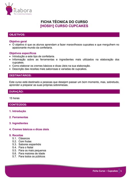 Curso cupcakes