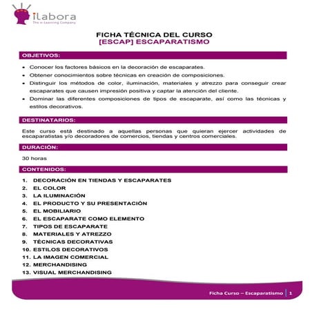 Ficha curso escaparatismo