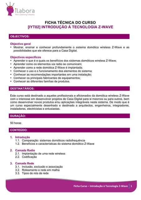 Curso introduçao tecnologia z-wave