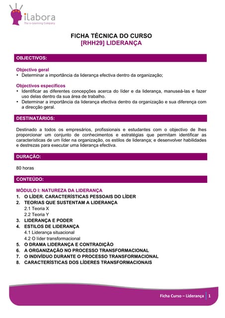 Curso liderança