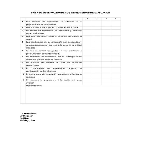 Ficha evaluación criterios