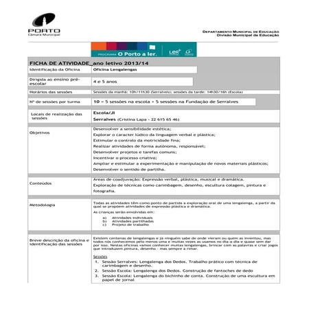 Ficha de atividade lengalengas