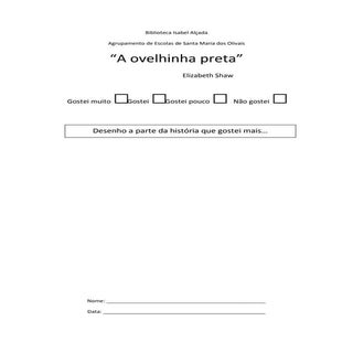 Ficha de avalialão a ovelhinha preta