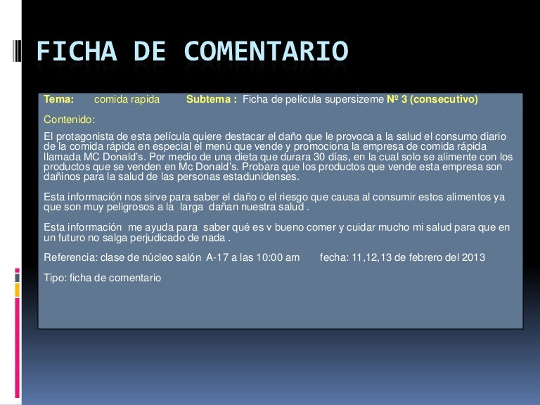 Ejemplo de Ficha de Comentario y de Resumen [DOCX Document