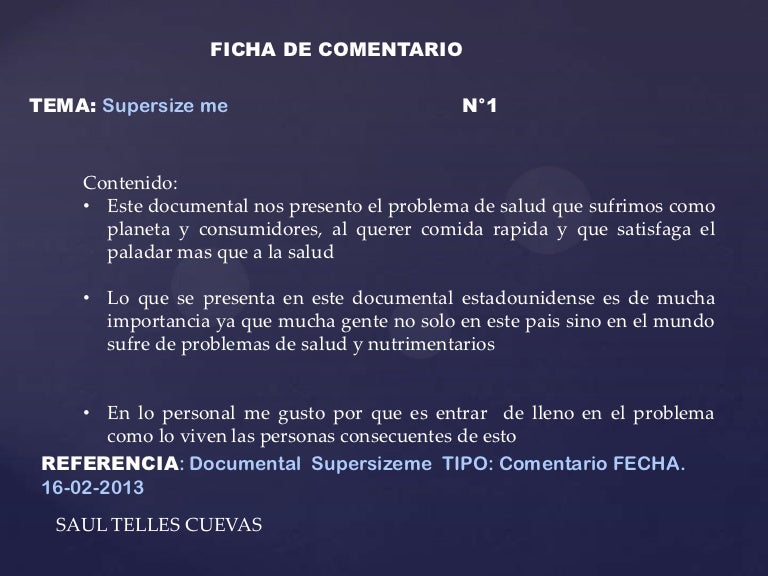 Ejemplo de Ficha de Comentario y de Resumen [DOCX Document