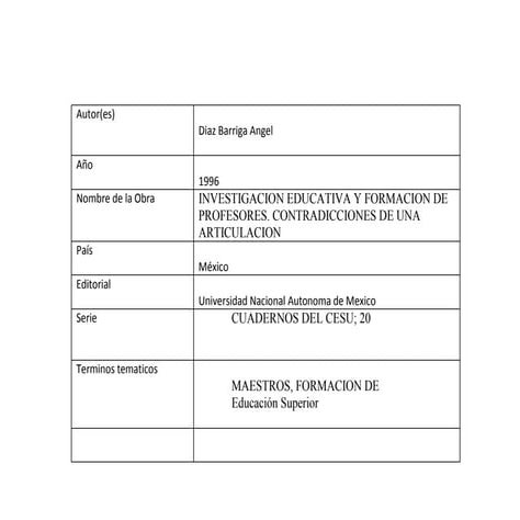 FICHA DE AUTOR | PDF