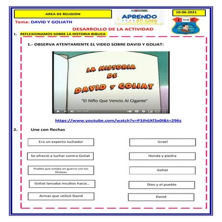 Ficha de rel. david y goliat