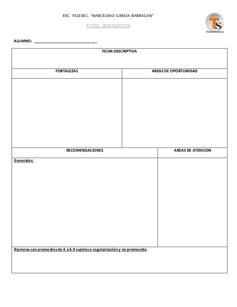 Ficha descriptiva de alumnos