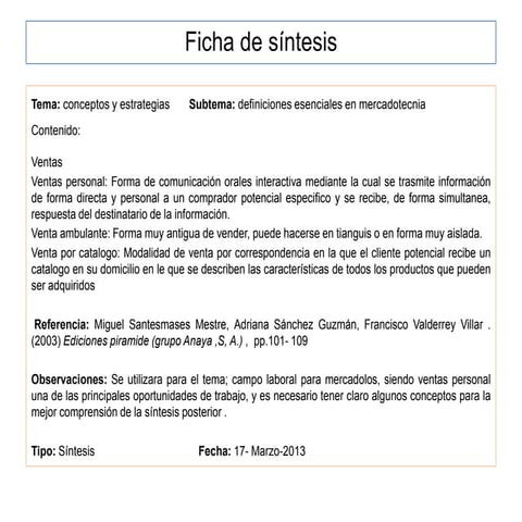 Ficha de síntesis