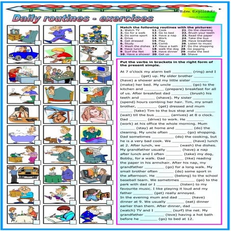 Ficha de trabalho   daily rotine (2)