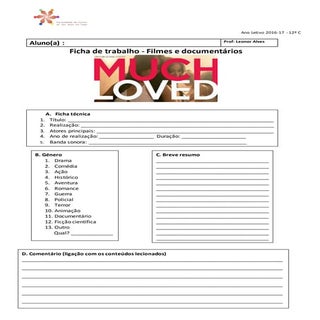 Ficha de trabalho filmes e document...