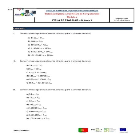 Ficha de trabalho 1   modulo 1