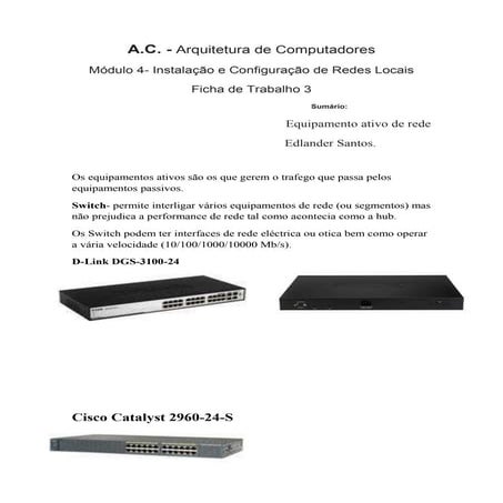 Ficha de trabalho 3..