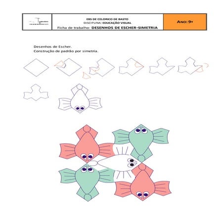 Ficha de trabalho escher   simetria