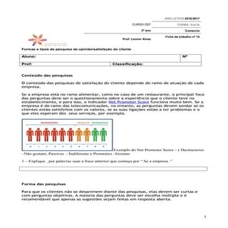 Ficha de trabalho nº 15 satisfação ...
