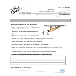 Ficha de trabalho nº 20 1ºano -  at...