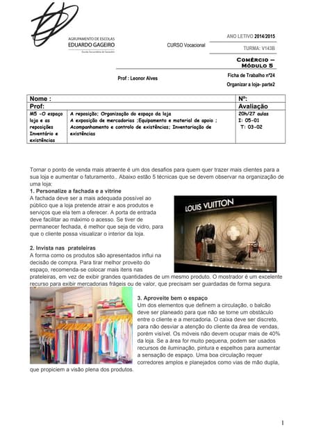 Ficha de trabalho nº24  m5- organiz...