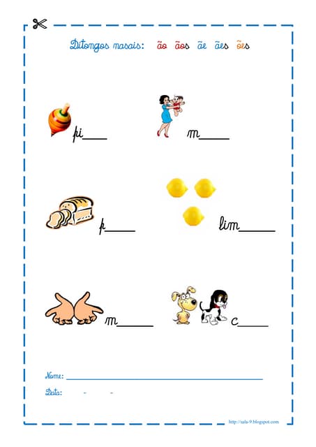 Ficha ditongos nasais