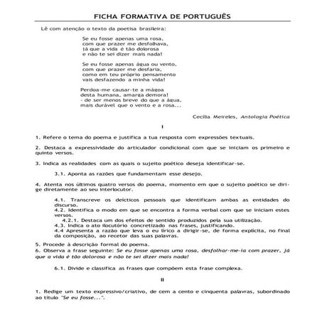 Ficha formativa    poesia