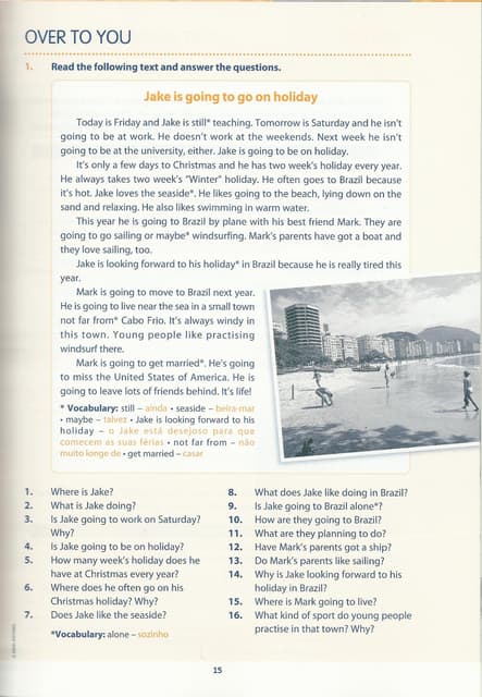 Ficha inglês 6º Ano - revisoes