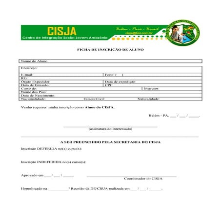 Ficha inscricao aluno_cisja