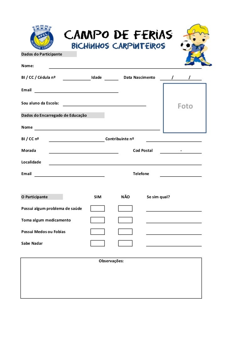 Como Fazer Ficha De Inscrição On Line