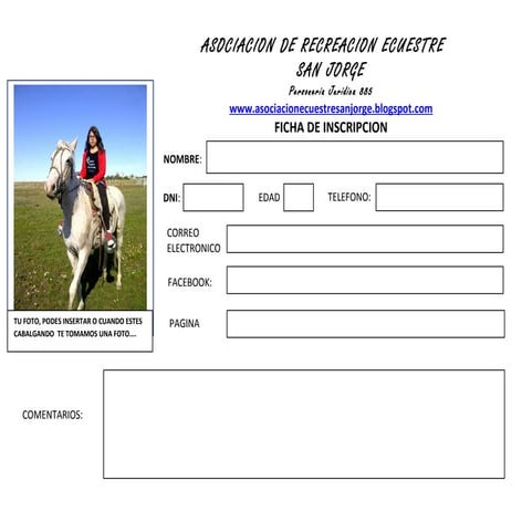 Ficha inscripcion web