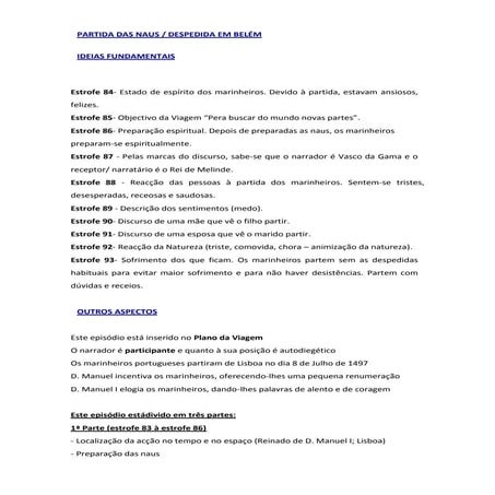 Análise do Poema - A Última Nau | PPTX