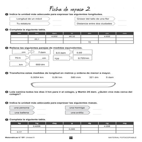 Ficha repaso 2 mates | PDF