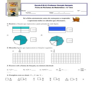 Ficha revisões fracções