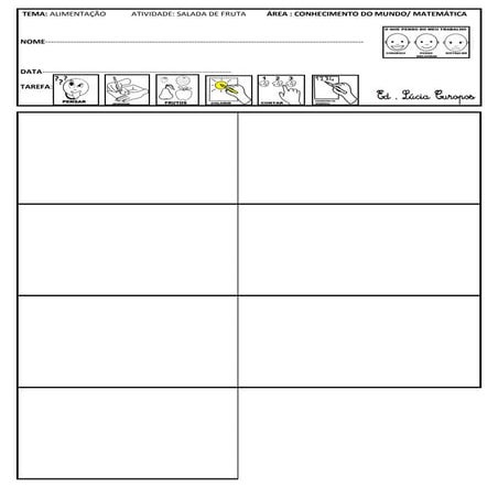 Ficha salada fruta   5 anos