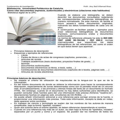 Fichas bibliográficas iso