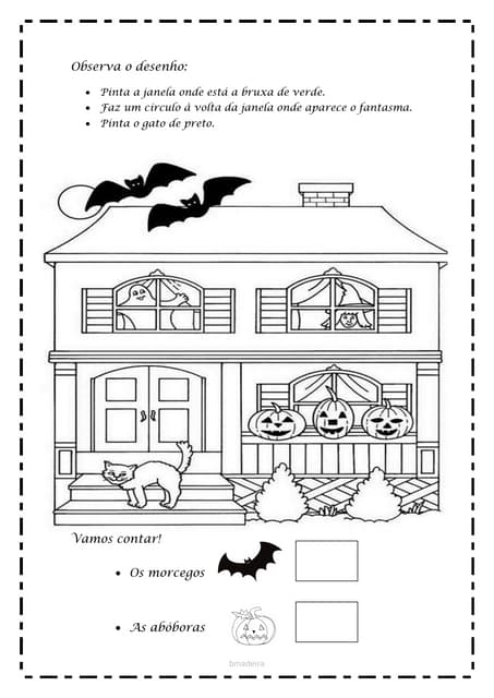Fichas  de atividades para o hallowen