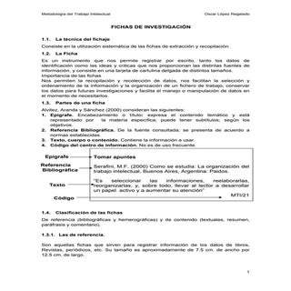 Fichas de Investigación - Estilo APA