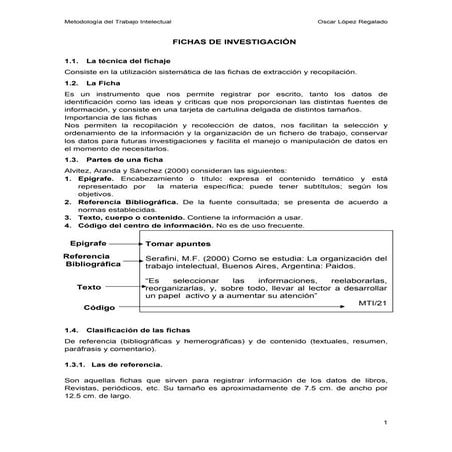 Fichas de Investigación - Estilo APA
