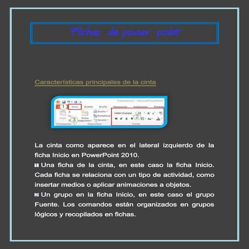 Fichas  de power  point