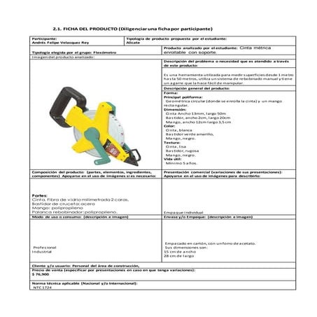 Fichas diligenciadas 