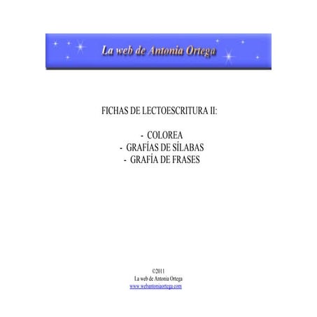 Fichas lectoescritura II