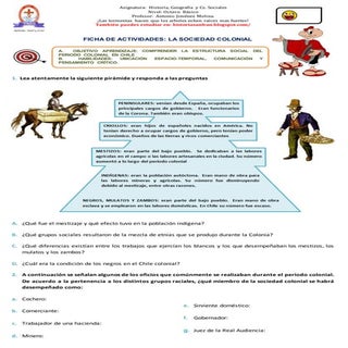 Ficha sociedad colonial
