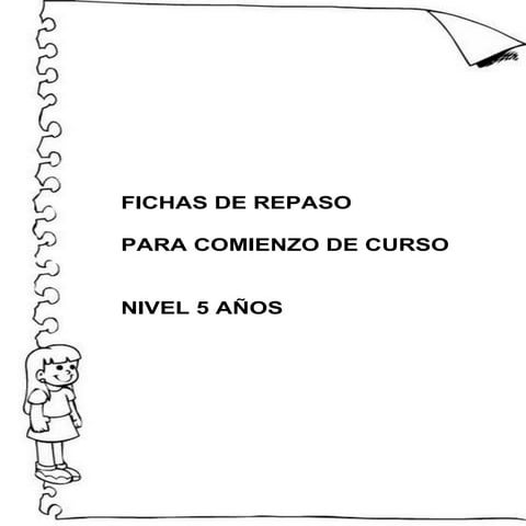Fichas para comienzo de curso: nivel 5 años