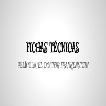Fichas técnicas película Frankenstein