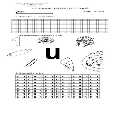 Caligrafa De Las Vocales En Pdf Para Imprimir Fichas De