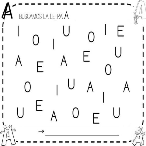 Fichas vocales 4 años