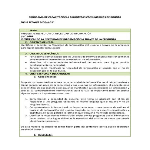 Ficha técnica  indague