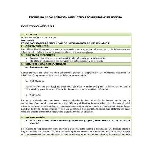 Ficha técnica  oriente