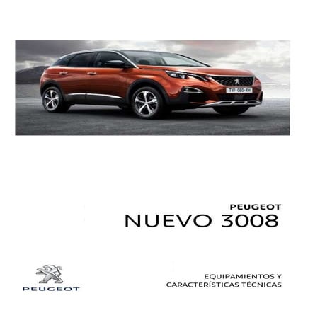 Ficha técnica Peugeot 3008 MY17