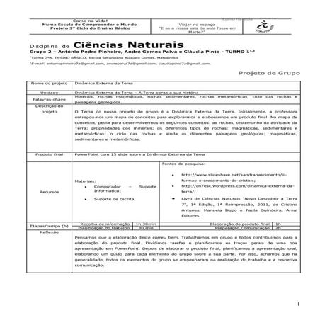 Ficha técnica projeto de grupo